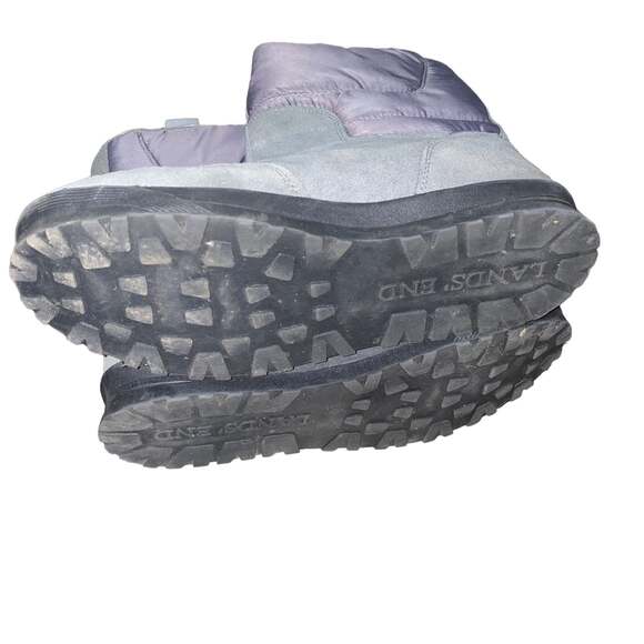 Lands’ End Winter Snow Commuter Boots insulated 406465 womens sz 9B grey purple - Picture 8 of 11